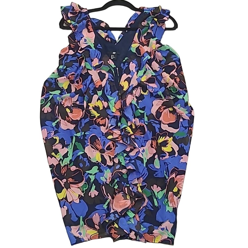 H&M Floral Slouch Ruffle Dress - Picture 3 of 12